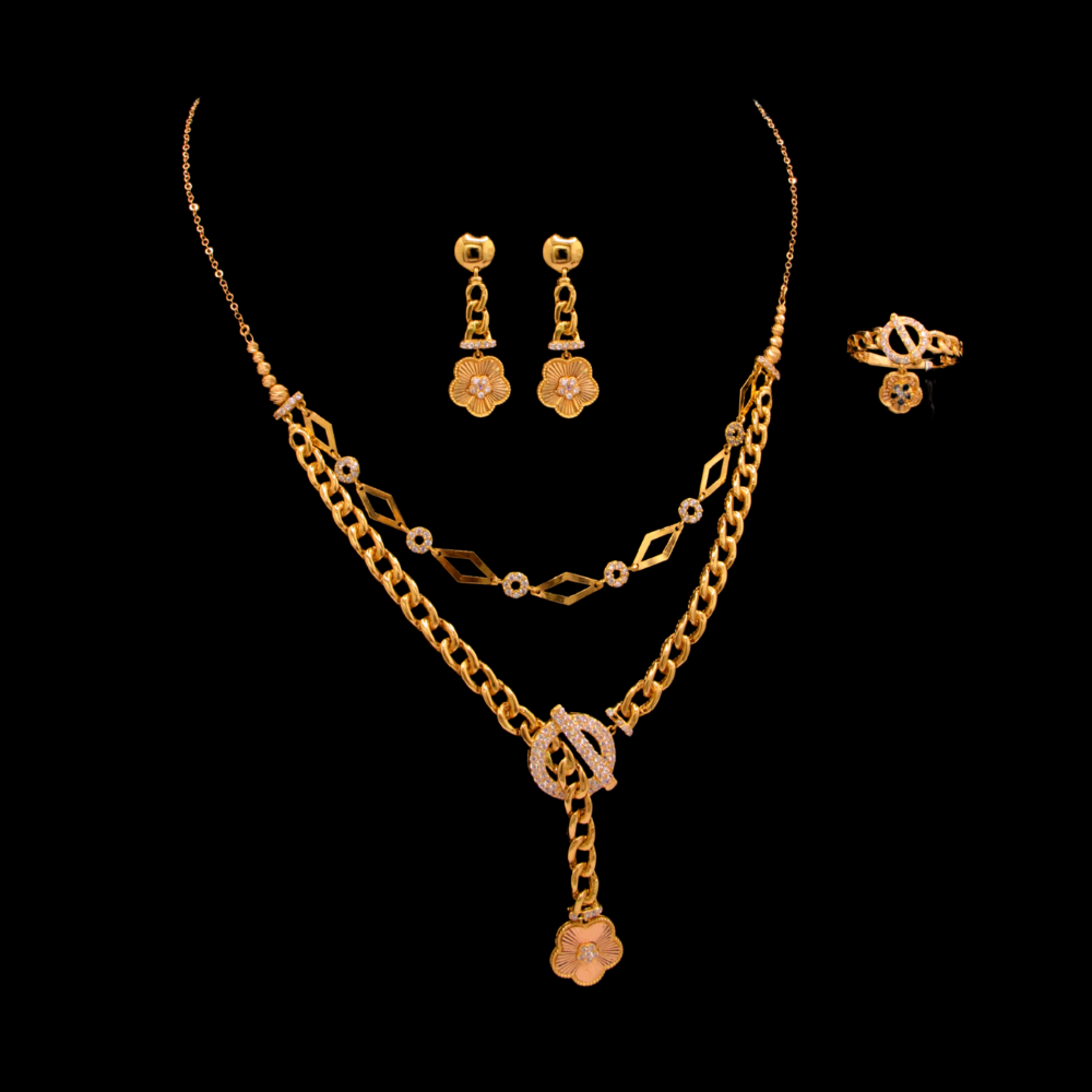 21K Gold Lazurde Necklace Set